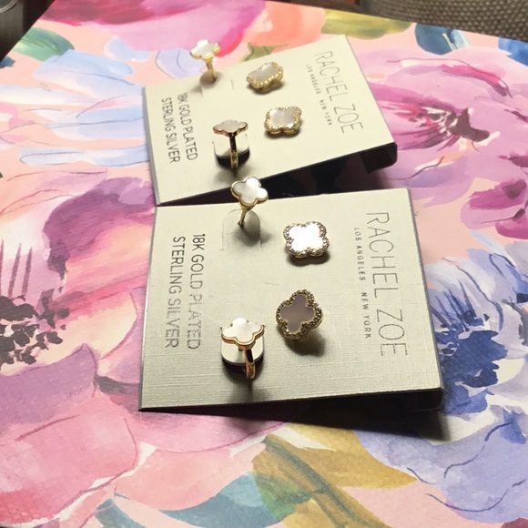 COPY - COPY - Rache Zoe | Clover Earring 18K Gold Plated Sterling Silver - Picture 3 of 3